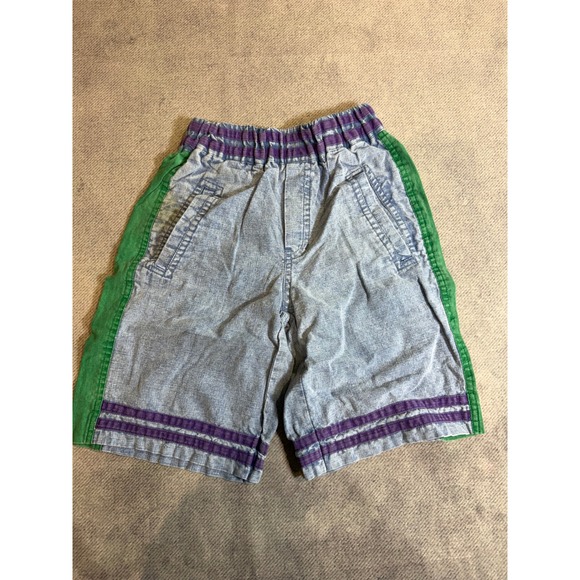 Max Active Worldwide Other - Max Active Worldwide Vintage Kids Shorts Blue Green Purple Ramie Cotton Size 8